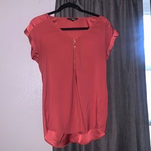 Express Women’s Terracotta Blouse, with satin details